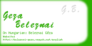 geza beleznai business card